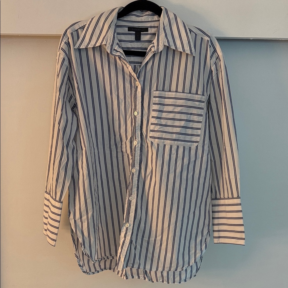 Banana republic Classic Striped Cotton Shirt